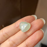 A-Grade Light Green Jadeite Heart Pendant No. 172451