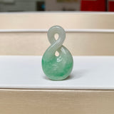 A-Grade Natural Moss On Snow Jadeite Eternity Knot No.8 Pendant No.172591