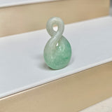 A-Grade Natural Moss On Snow Jadeite Eternity Knot No.8 Pendant No.172591