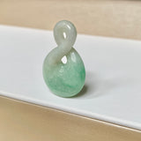 A-Grade Natural Moss On Snow Jadeite Eternity Knot No.8 Pendant No.172591