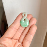 A-Grade Natural Moss On Snow Jadeite Eternity Knot No.8 Pendant No.172591