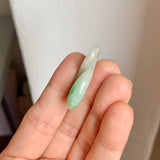 A-Grade Natural Moss On Snow Jadeite Eternity Knot No.8 Pendant No.172591
