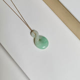 A-Grade Natural Moss On Snow Jadeite Eternity Knot No.8 Pendant No.172591