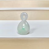 A-Grade Natural Moss On Snow Jadeite Eternity Knot No.8 Pendant No.172592