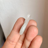 A-Grade Natural Moss On Snow Jadeite Eternity Knot No.8 Pendant No.172592
