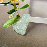 A-Grade Natural Light Green Jadeite Baby Buddha Pendant No.172744