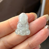 A-Grade Natural Light Green Jadeite Baby Buddha Pendant No.172744
