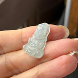 A-Grade Natural Light Green Jadeite Baby Buddha Pendant No.172744