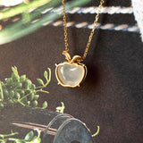 Icy A-Grade Natural Jadeite Apple Pendant No.170714