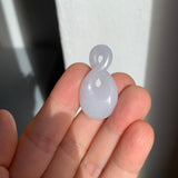 A-Grade Natural Lavender Green Jadeite Eternity Knot No.8 Pendant No.172593