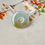A-Grade Natural Tri-Colour Jadeite Donut No. 172752