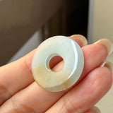 A-Grade Natural Tri-Colour Jadeite Donut No. 172752