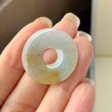 A-Grade Natural Tri-Colour Jadeite Donut No. 172752