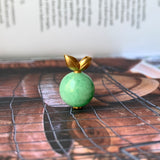 A-Grade Apple Green Jadeite Turnip Pendant No. 171540