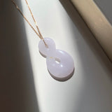 A-Grade Natural Lavender Jadeite Eternity Knot No.8 Pendant No.172595