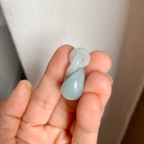 A-Grade Natural Light Bluish Green Jadeite Eternity Knot No.8 Pendant No.172596