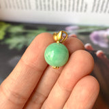 SOLD OUT: A-Grade Apple Green Jadeite Turnip Pendant No. 171542
