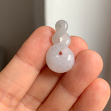 A-Grade Natural White Jadeite Eternity Knot No.8 Pendant No.172598