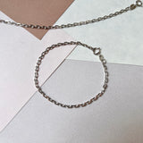 16/17cm (2.3mm) Belcher Diamond Cut Bracelet Chain