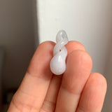 A-Grade Natural White Jadeite Eternity Knot No.8 Pendant No.172598