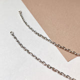 16/17cm (2.3mm) Belcher Diamond Cut Bracelet Chain
