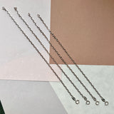 16/17cm (2.3mm) Belcher Diamond Cut Bracelet Chain