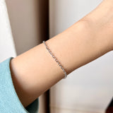 16/17cm (2.3mm) Belcher Diamond Cut Bracelet Chain