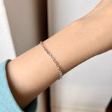 16/17cm (2.3mm) Belcher Diamond Cut Bracelet Chain