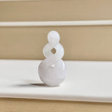 A-Grade Natural White Jadeite Eternity Knot No.8 Pendant No.172599