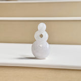 A-Grade Natural White Jadeite Eternity Knot No.8 Pendant No.172599