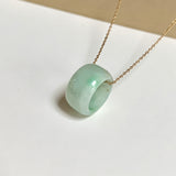 A-Grade Natural Moss On Snow Jadeite Barrel No. 171472