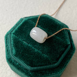 A-Grade Natural White Jadeite Barrel No. 172626