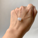 A-Grade Natural White Jadeite Barrel No. 172626