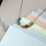 SOLD OUT: A-Grade Natural Rainbow Jadeite Mini Beads Set No.172692