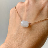 A-Grade Natural White Jadeite Barrel No. 172626