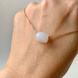A-Grade Natural White Jadeite Barrel No. 172626