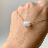 A-Grade Natural White Jadeite Barrel No. 172626