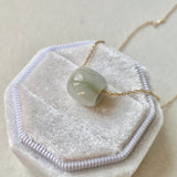 A-Grade Natural Grey Yellowish Green Jadeite Barrel No. 172627