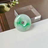 A-Grade Natural Moss On Snow Jadeite Donut No.172762