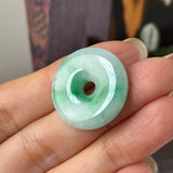 A-Grade Natural Moss On Snow Jadeite Donut No.172762