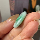 A-Grade Natural Moss On Snow Jadeite Donut No.172762