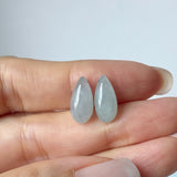 9.62cts A-Grade Natural Bluish Lavender Green Jadeite Droplet (Pair) No.180687