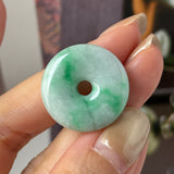 A-Grade Natural Moss On Snow Jadeite Donut No.172762