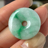 A-Grade Natural Moss On Snow Jadeite Donut No.172763