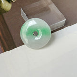 A-Grade Natural Moss On Snow Jadeite Donut No.172764