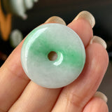 A-Grade Natural Moss On Snow Jadeite Donut No.172764