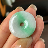 A-Grade Natural Moss On Snow Jadeite Donut No.172764