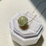 A-Grade Natural Yellowish Green Brown Jadeite Barrel No. 172630