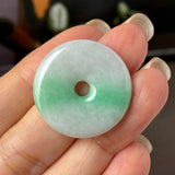 A-Grade Natural Moss On Snow Jadeite Donut No.172765