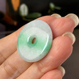 A-Grade Natural Moss On Snow Jadeite Donut No.172765